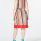 Vestido feminino Love Squared listrado sem mangas com decote em V e comprimento até o joelho, tamanho 2X