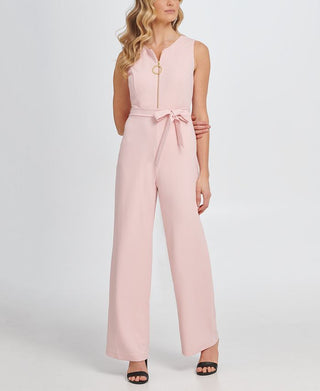 Macacão feminino DKNY com zíper e logo rosa - tamanho 12