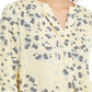 Blusa Maria com estampa floral feminina Charter Club, amarela, tamanho XX-G