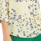 Blusa Maria com estampa floral feminina Charter Club, amarela, tamanho XX-G