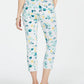 Calça jeans feminina Charter Club com bolsos florais, branca, tamanho 4