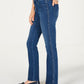 Calça jeans feminina Charter Club Lexington com perna reta e listras trançadas - Azul, tamanho 4