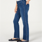 Calça jeans feminina Charter Club Lexington com perna reta e listras trançadas - Azul, tamanho 4