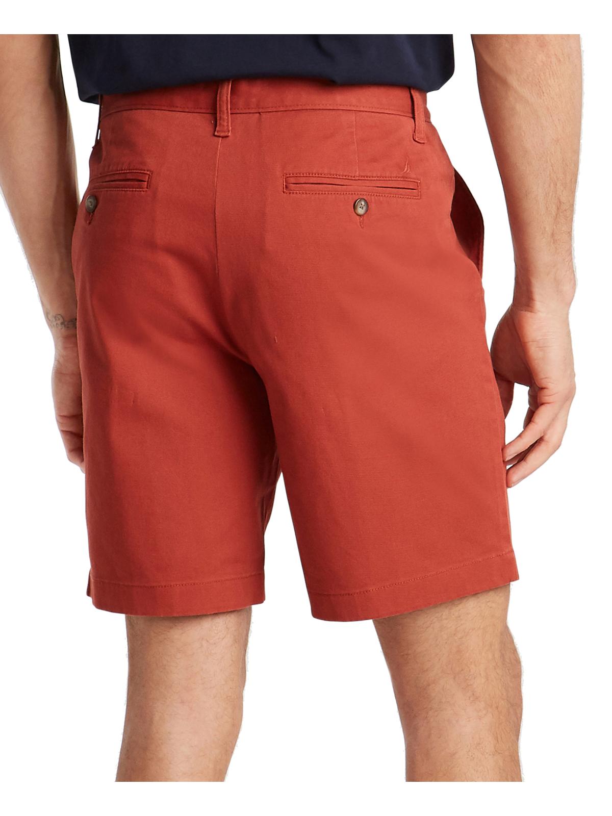 Calções de convés Nautica Stretch Classic Fit para homem, cobre, tamanho 42