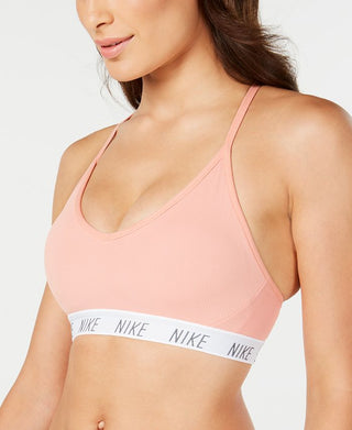 Sutiã esportivo acolchoado Nike feminino para treinamento, laranja, tamanho P