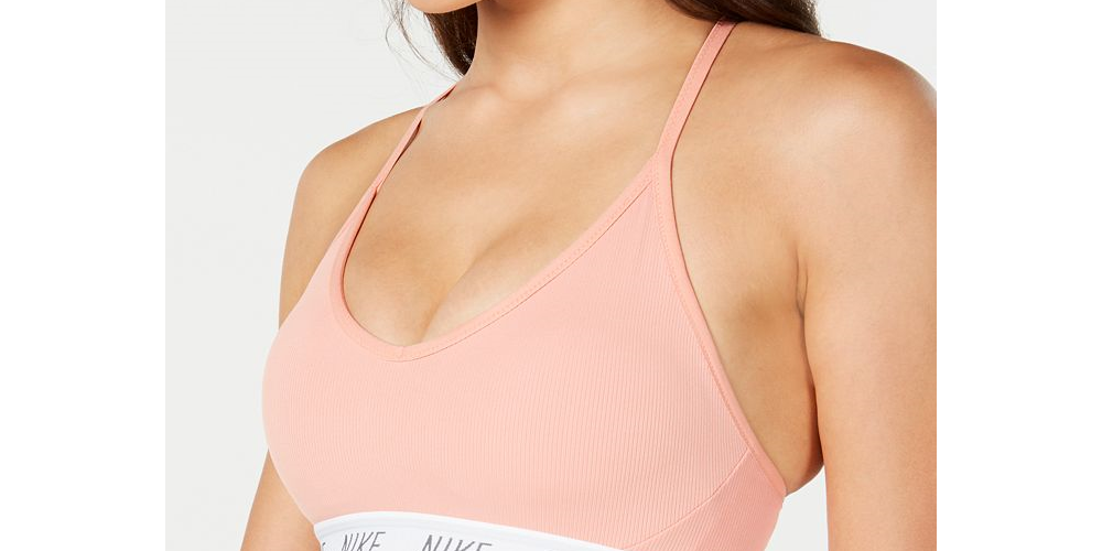 Sutiã esportivo acolchoado Nike feminino para treinamento, laranja, tamanho P
