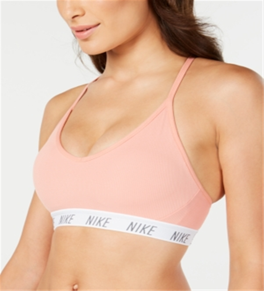 Sutiã esportivo acolchoado Nike feminino para treinamento, laranja, tamanho P