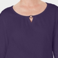 Karen Scott Blusa feminina manga três quartos roxa tamanho XX-G