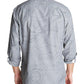 Camisa casual masculina com estampa de mapa Oxford Nautica, cinza, tamanho grande