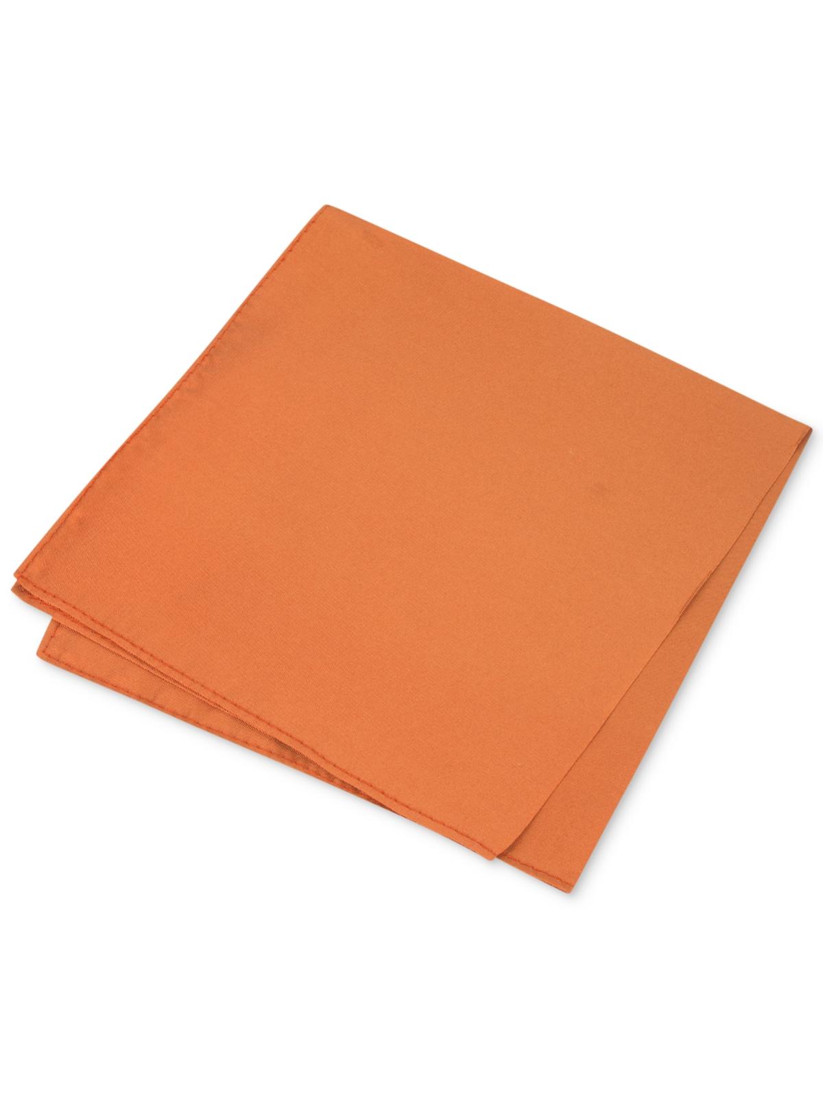 Vestido de seda liso simples masculino Club Room, bolso quadrado, laranja, tamanho regular