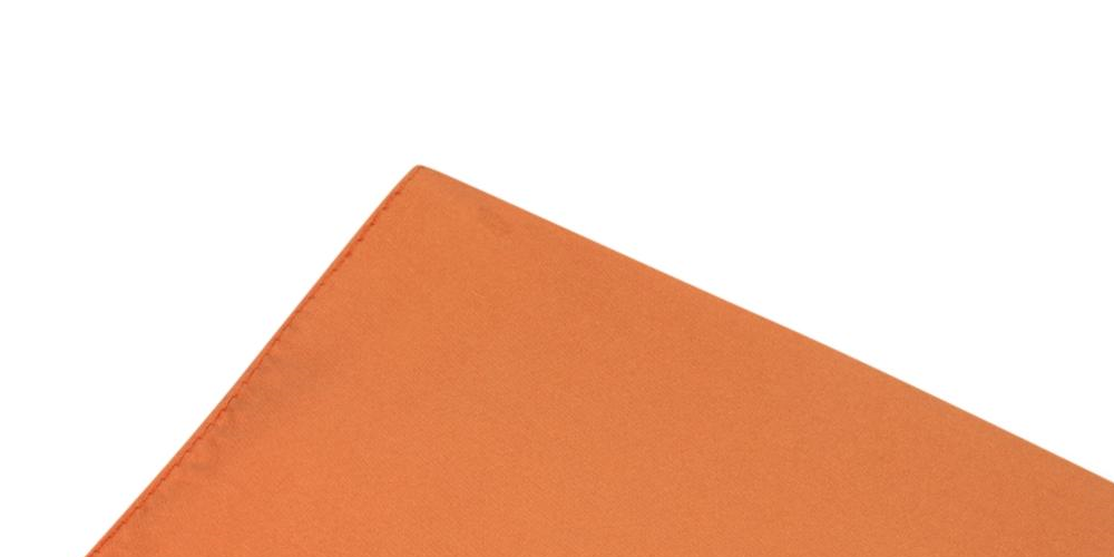 Vestido de seda liso simples masculino Club Room, bolso quadrado, laranja, tamanho regular