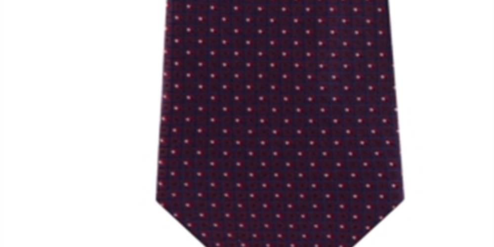 Gravata geométrica masculina Kenneth Cole Reaction com microchip, vermelha, tamanho regular
