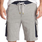 Shorts cargo masculino Nautica de lã mesclada, cinza, tamanho pequeno