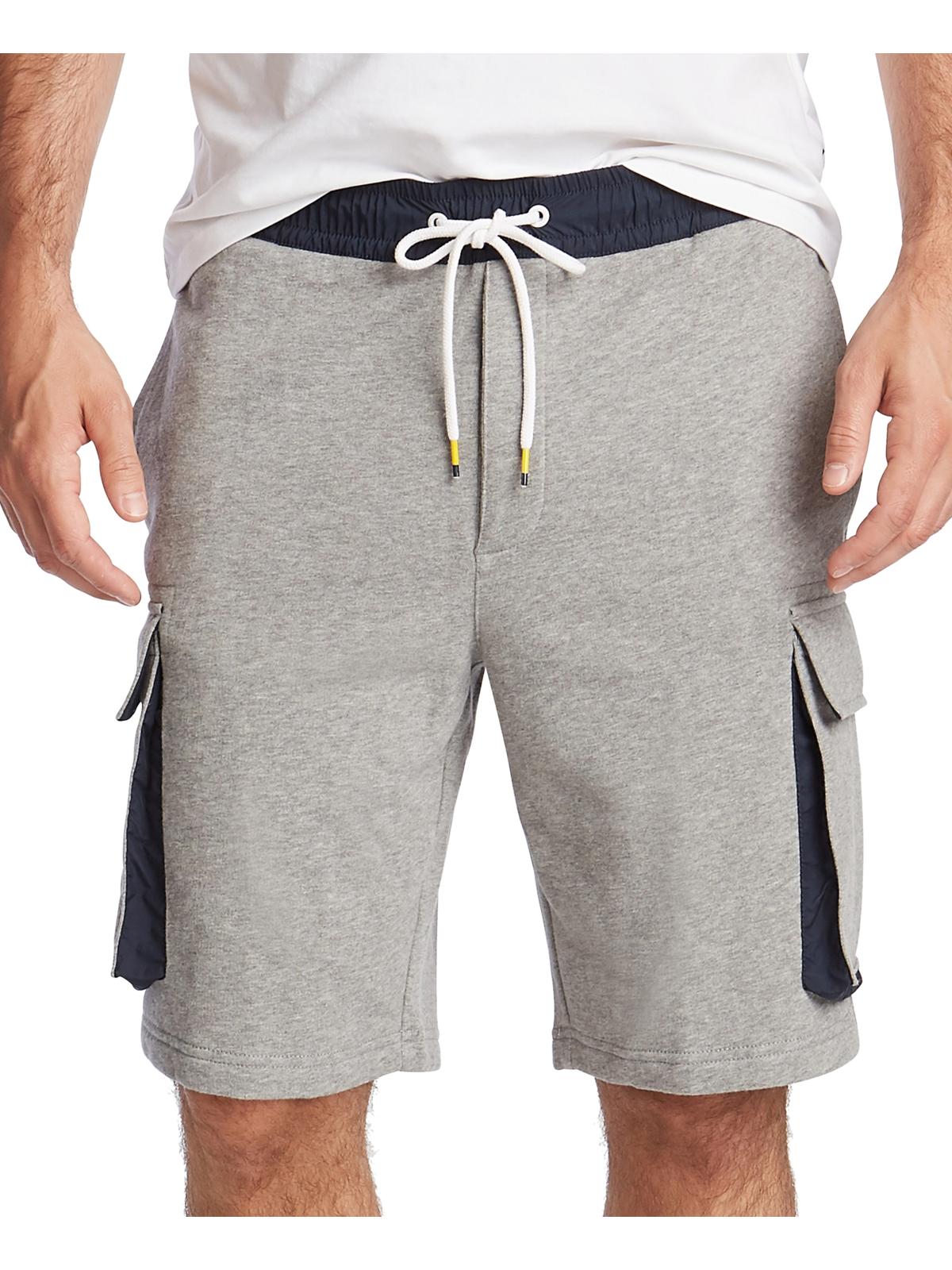 Shorts cargo masculino Nautica de lã mesclada, cinza, tamanho pequeno