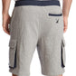 Shorts cargo masculino Nautica de lã mesclada, cinza, tamanho pequeno