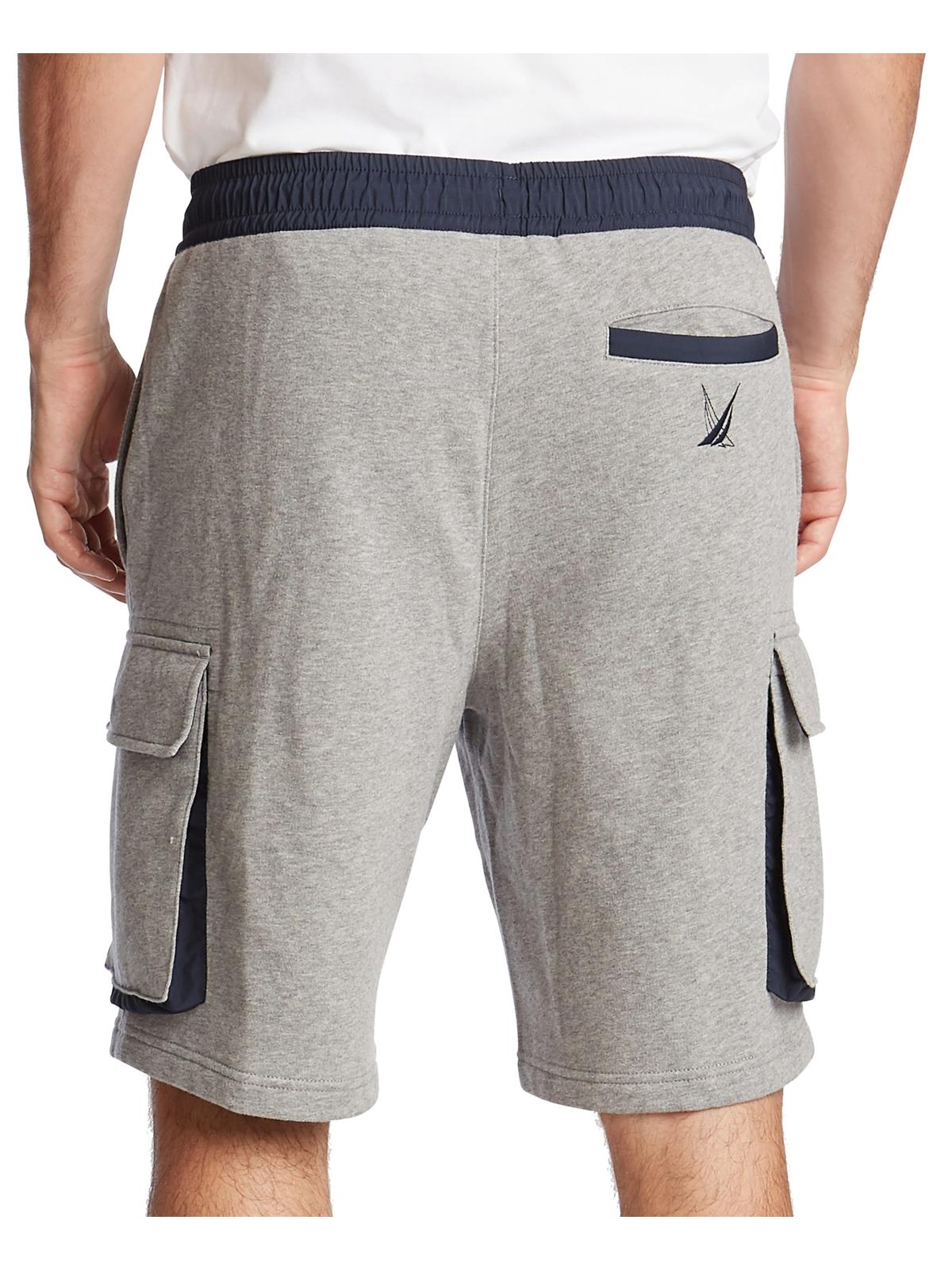 Shorts cargo masculino Nautica de lã mesclada, cinza, tamanho pequeno