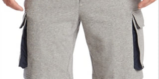 Shorts cargo masculino Nautica de lã mesclada, cinza, tamanho pequeno