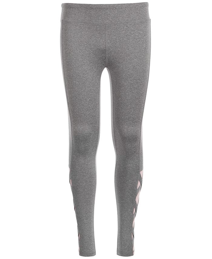 Legging Ideology Big Girl's Plus com bainha em gaiola, cinza, tamanho 16W