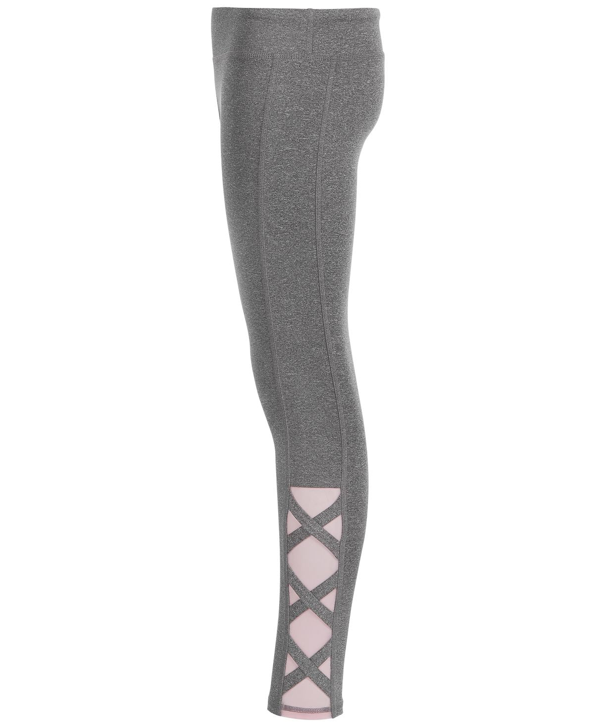 Legging Ideology Big Girl's Plus com bainha em gaiola, cinza, tamanho 16W