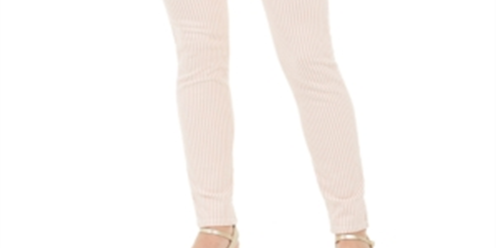 Calça jeans skinny feminina Charter Club com listras estampadas Bristol, rosa, tamanho 18