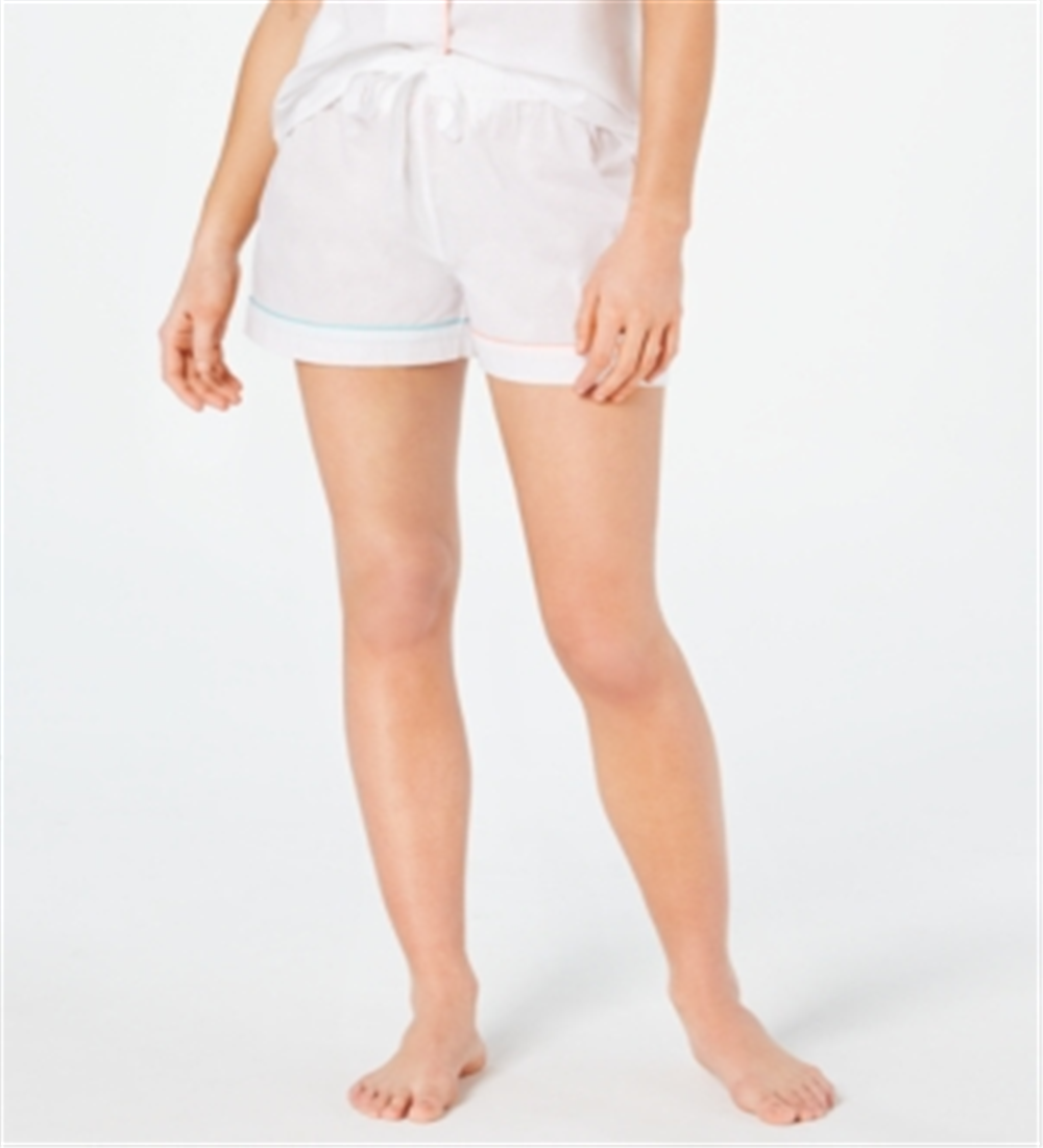 Pijama curto feminino Charter Club de algodão, tamanho X-G, branco