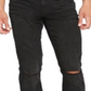 Calça jeans Buffalo David Bitton Ash X Sanded Slim Stretch Masculina Preta Tamanho 30X32