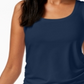 Alfani Blusa regata franzida feminina azul tamanho pequeno