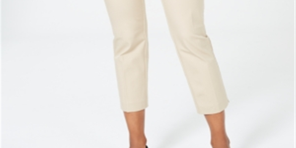 Calça curta feminina Charter Club Newport Tummy Control marrom tamanho 8