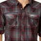 Camisa xadrez masculina Johnny Cotton Western da INC International Concepts, vermelha, tamanho XXX-G