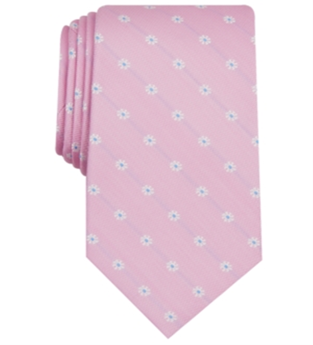 Gravata de seda masculina Club Room Baymar Business, rosa, tamanho regular