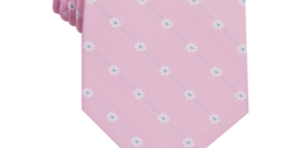 Gravata de seda masculina Club Room Baymar Business, rosa, tamanho regular
