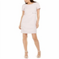 Vestido de sarja feminino Anne Klein, rosa, tamanho 0