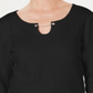 Karen Scott Blusa Feminina Manga Três Quartos Preta Tamanho Grande