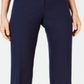Calças femininas com controle de barriga JM Collection, azul, tamanho 10, pequena