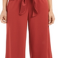 Calça culotte feminina Alfani com amarração frontal, vermelha, tamanho 6