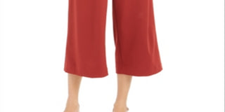 Calça culotte feminina Alfani com amarração frontal, vermelha, tamanho 6