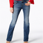 Calça jeans feminina stretch com cintura média e corte reto, da INC International Concepts, azul, tamanho 0