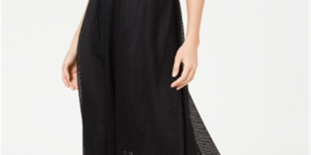 Saia midi feminina Alfani preta tamanho extragrande