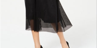 Saia midi feminina Alfani preta tamanho extragrande