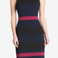 Vestido tubinho Tommy Hilfiger Scuba Crepe Colorblock Feminino Azul Tamanho 12P