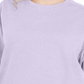 Moletom feminino Karen Scott de lã com gola redonda, roxo, tamanho 2X