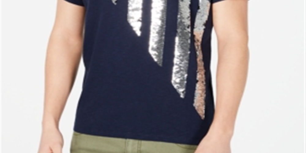 INC International Concepts Camiseta masculina de manga curta com estampa de estrelas e listras, azul, tamanho XX-G