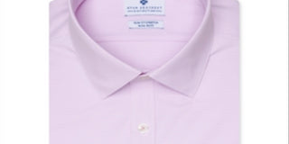 Camisa social masculina Ryan Seacrest Distinction Active Slim Fit, sem passar a ferro, elástica, Dobby, tamanho rosa, 16x32x33