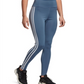 Leggings Adidas Femininas Listradas de Cintura Alta Azul Tamanho XX-S