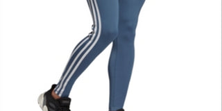 Adidas Women's Stripe High Rise Leggings Blue Size XX-Small