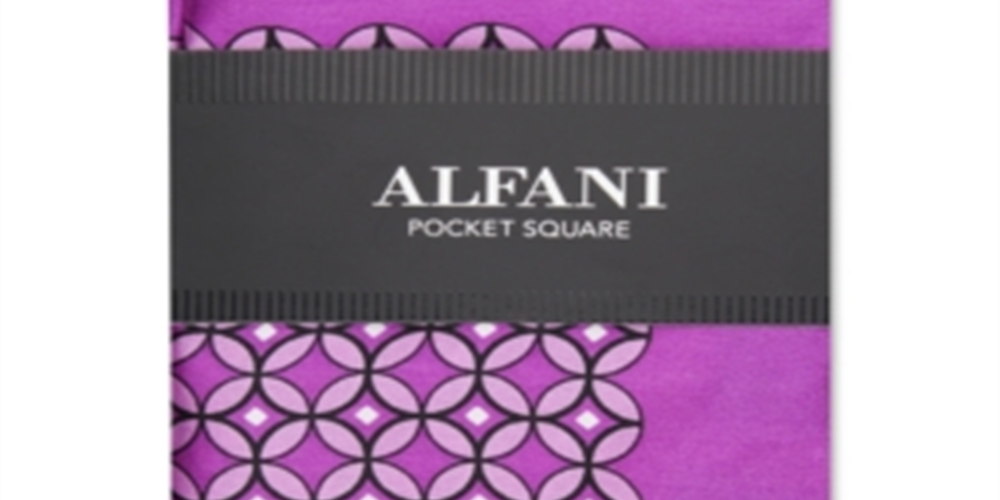 Lenço de bolso de seda Esmond Alfani masculino rosa tamanho único