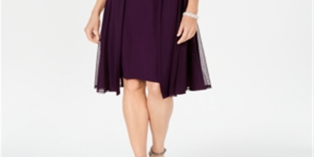 Jaqueta e vestido feminino R &amp; M Richards roxo tamanho 8 pequeno