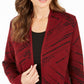 Coleção JM Feminina Jacquard Estampa Diagonal Vermelha Tamanho X-Grande