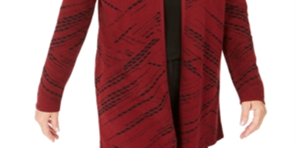 Coleção JM Feminina Jacquard Estampa Diagonal Vermelha Tamanho X-Grande