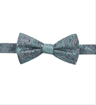 Gravata borboleta masculina Ryan Seacrest Distinction Paisley pré-amarrada, azul, tamanho único